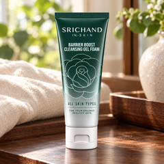 Srichand Barrier Boost Cleansing Gel Foam 50ml 50 ml — lifestyle view 2, serving or routine illustration