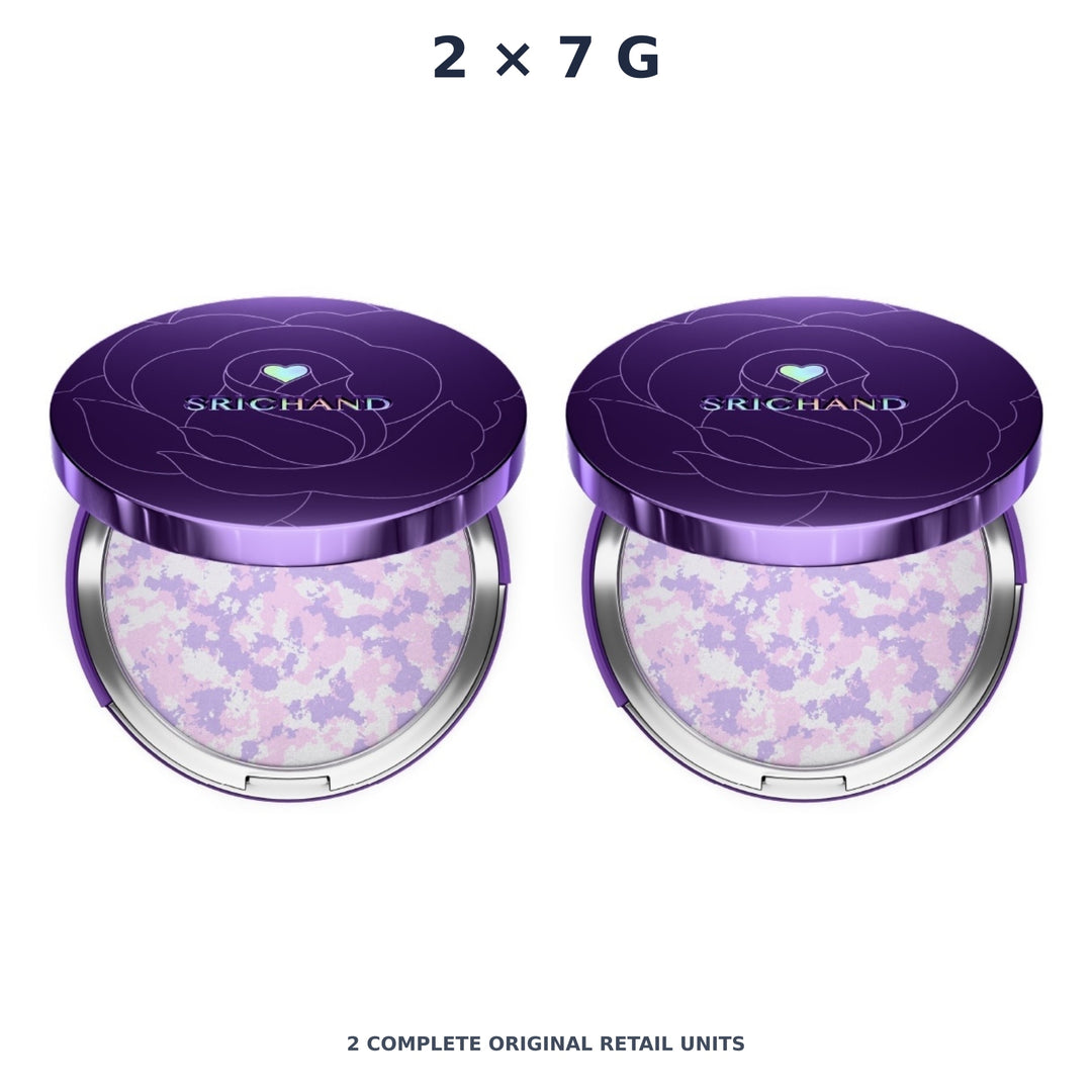 Srichand Bare to Perfect Correcting Compact Powder 7g. 01 Soft Pink – 2 × 7 g — exact quantity shown on white background