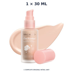 Srichand Enchanted Cover Perfect Foundation SPF35 PA+++ 30ml. 105 Pinkish – 1 × 30 ml — exact quantity shown on white background