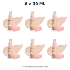 Srichand Enchanted Cover Perfect Foundation SPF35 PA+++ 30ml. 105 Pinkish – 6 × 30 ml — exact quantity shown on white background