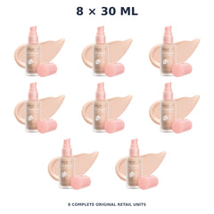 Srichand Enchanted Cover Perfect Foundation SPF35 PA+++ 30ml. 105 Pinkish – 8 × 30 ml — exact quantity shown on white background