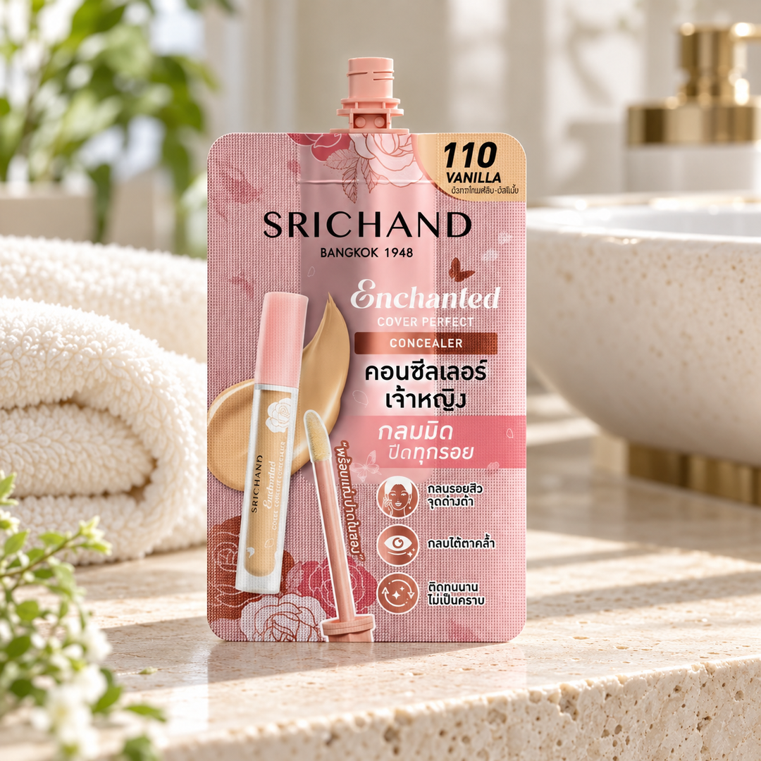 Srichand Enchanted Cover Perfect Concealer 2ml. 110 Vanilla 2 ml — lifestyle view 1, serving or routine illustration