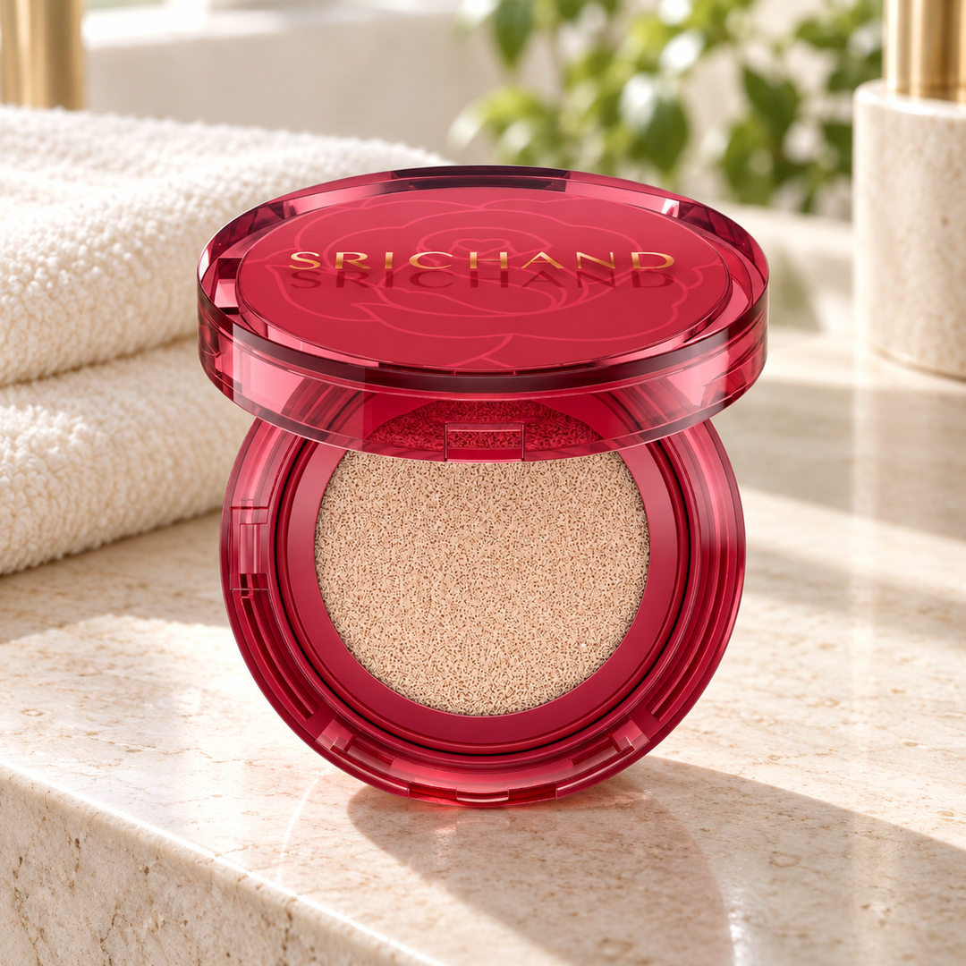 Srichand Super Coverage Always Matte Cushion SPF50+ PA++++ 14g. 105 Pinkish 14 g — lifestyle view 1, serving or routine illustration