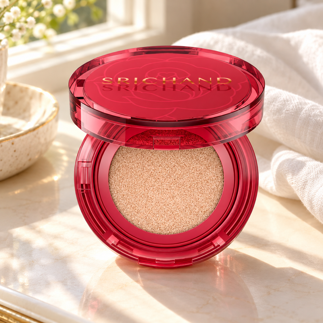 Srichand Super Coverage Always Matte Cushion SPF50+ PA++++ 14g. 105 Pinkish 14 g — lifestyle view 2, serving or routine illustration