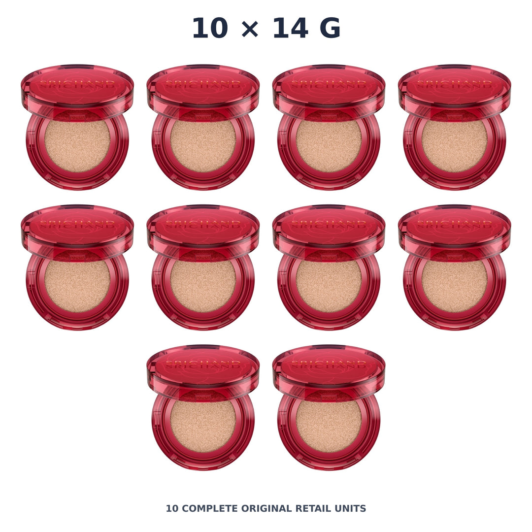 Srichand Super Coverage Always Matte Cushion SPF50+ PA++++ 14g. 105 Pinkish – 10 × 14 g — exact quantity shown on white background