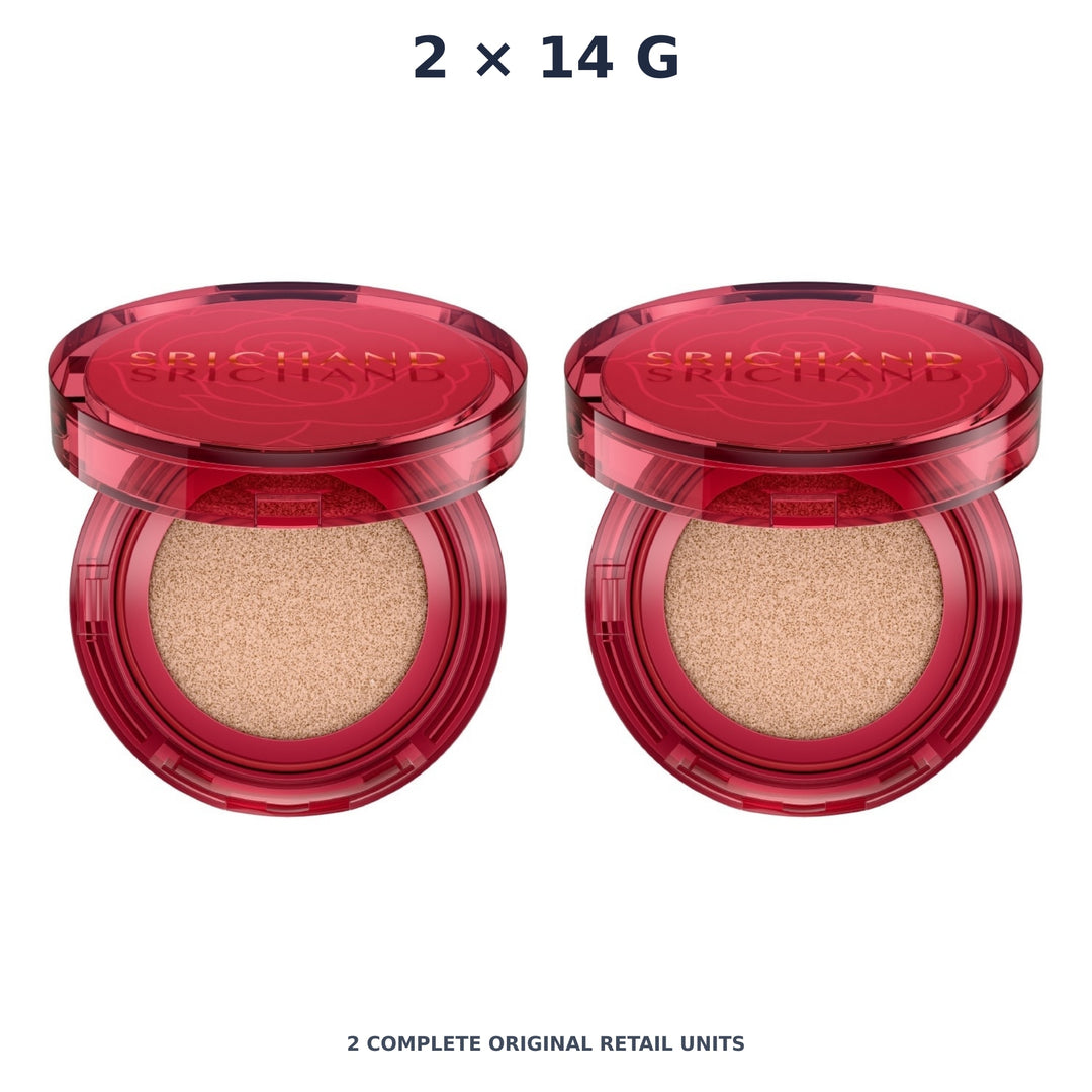 Srichand Super Coverage Always Matte Cushion SPF50+ PA++++ 14g. 105 Pinkish – 2 × 14 g — exact quantity shown on white background