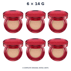 Srichand Super Coverage Always Matte Cushion SPF50+ PA++++ 14g. 105 Pinkish – 6 × 14 g — exact quantity shown on white background