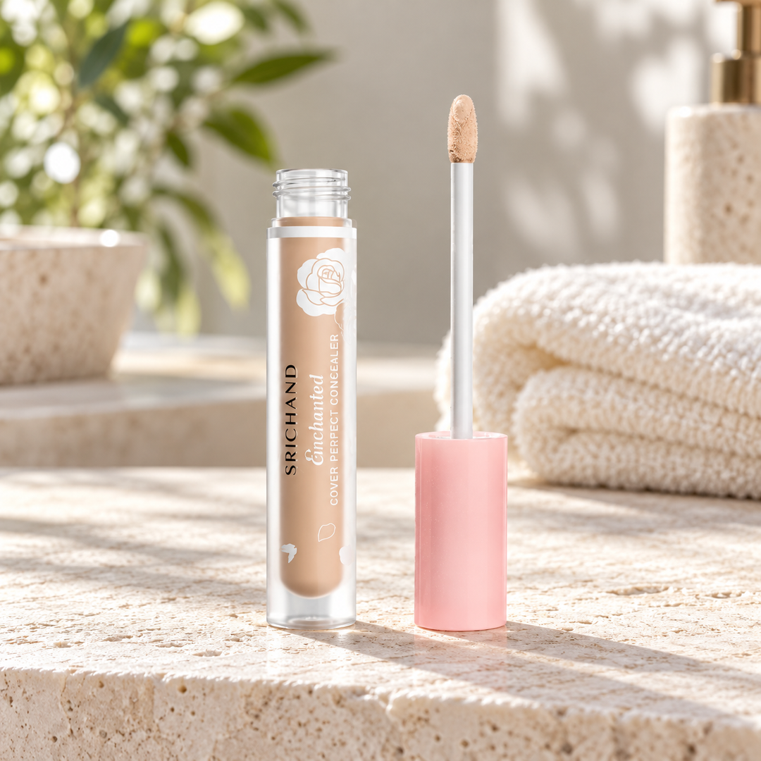 Srichand Enchanted Cover Perfect Concealer 4.5ml. 105 Pinkish 4.5 ml — lifestyle view 1, serving or routine illustration