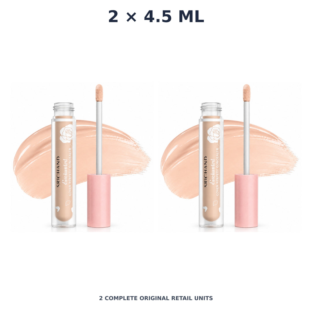 Srichand Enchanted Cover Perfect Concealer 4.5ml. 105 Pinkish – 2 × 4.5 ml — exact quantity shown on white background