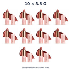 Srichand Enchanted Charming Satin Matte Lipstick 3.5g. 02 Mastery Power – 10 × 3.5 g — exact quantity shown on white background