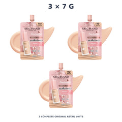 Srichand Enchanted Cover Perfect Foundation SPF35 PA+++ 7g. 110 Vanilla – 3 × 7 g — exact quantity shown on white background