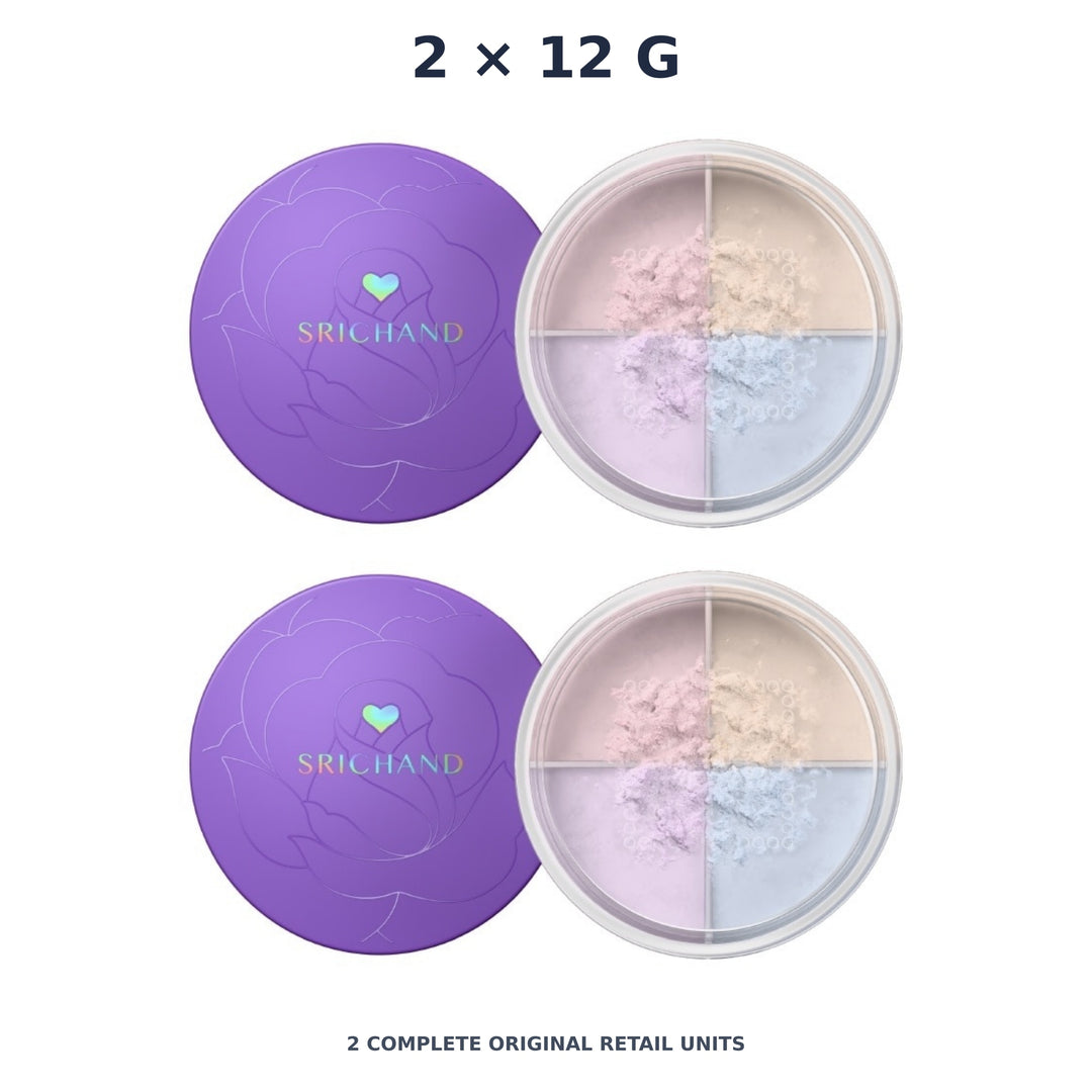 Srichand Bare to Perfect Correcting Loose Powder 12g – 2 × 12 g — exact quantity shown on white background