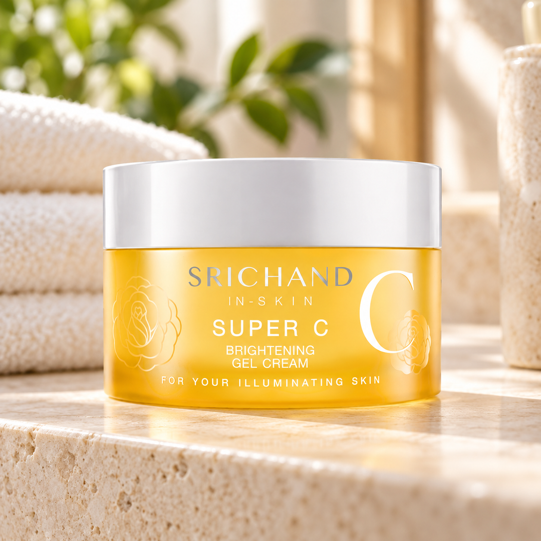 Srichand Super C Brightening Gel Cream 50ml 50 ml — lifestyle view 1, serving or routine illustration