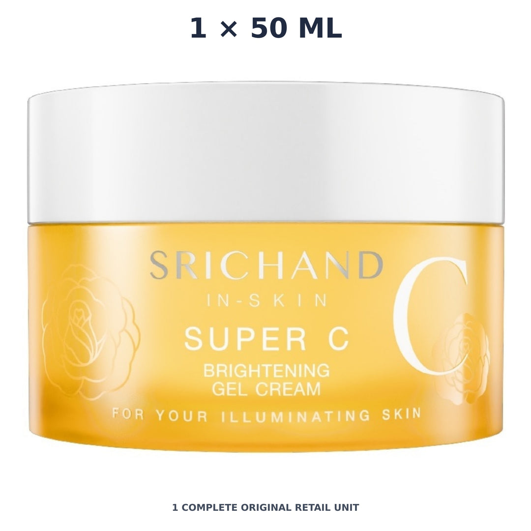 Srichand Super C Brightening Gel Cream 50ml – 1 × 50 ml — exact quantity shown on white background