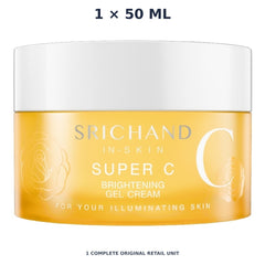 Srichand Super C Brightening Gel Cream 50ml – 1 × 50 ml — exact quantity shown on white background