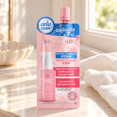 Srichand Phyto Camellia PDRN Bright Glowing Serum 7ml 7 ml — lifestyle view 2, serving or routine illustration