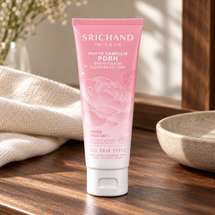 Srichand Phyto Camellia PDRN Bright Glowing Cleansing Gel Foam 100ml 100 ml — lifestyle view 2, serving or routine illustration