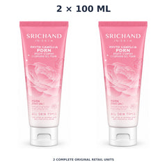 Srichand Phyto Camellia PDRN Bright Glowing Cleansing Gel Foam 100ml – 2 × 100 ml — exact quantity shown on white background