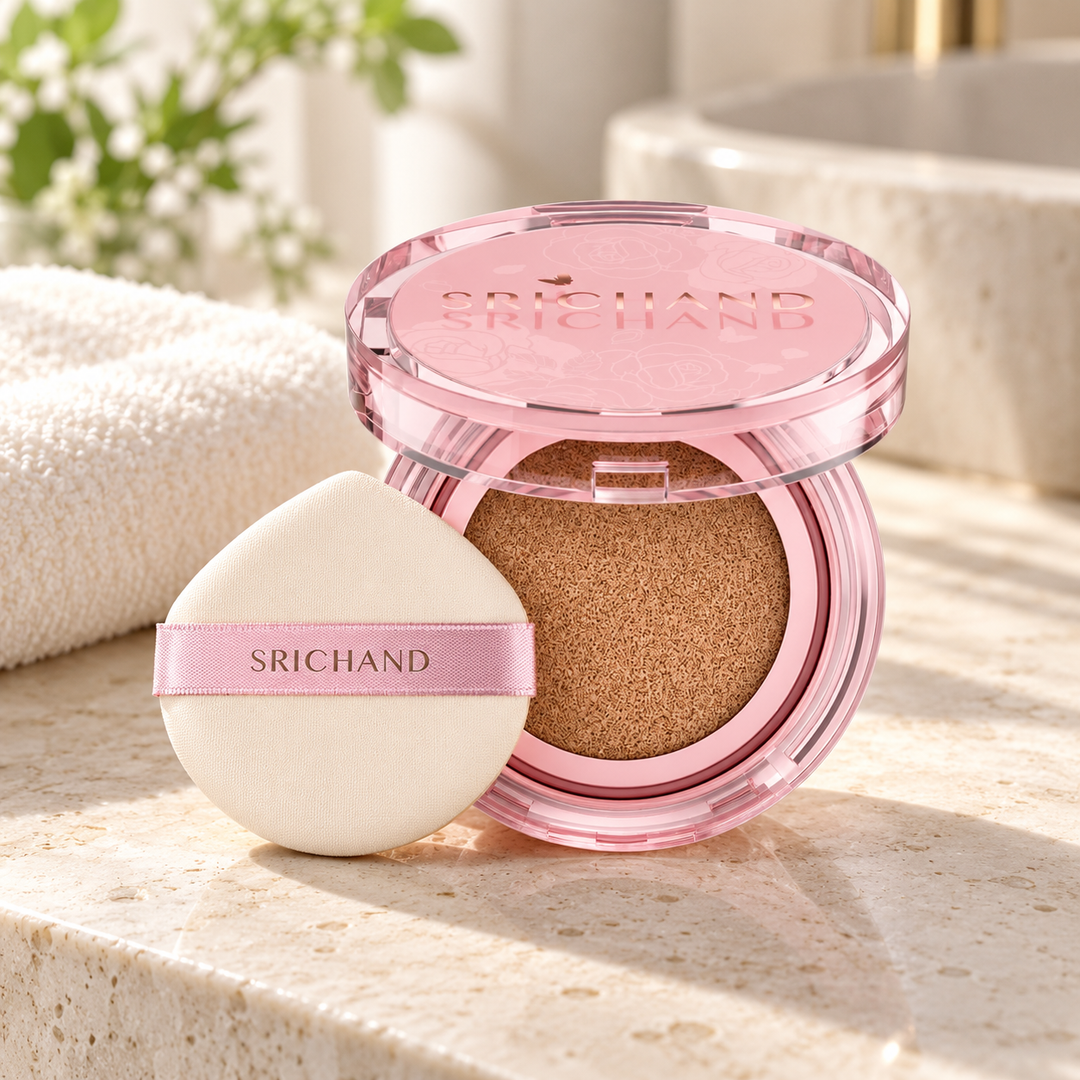 Srichand Enchanted Cover Perfect Cushion SPF50+ PA++++ 14g. 130 Honey 14 g — lifestyle view 1, serving or routine illustration