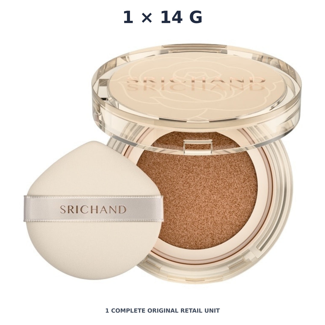 Srichand Skin Essential Fine Smooth Cushion SPF50+ PA++++ 14g. 130 Honey – 1 × 14 g — exact quantity shown on white background