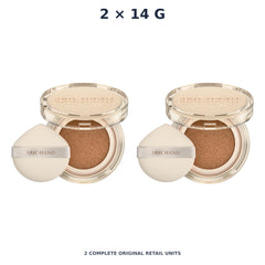 Srichand Skin Essential Fine Smooth Cushion SPF50+ PA++++ 14g. 130 Honey – 2 × 14 g — exact quantity shown on white background