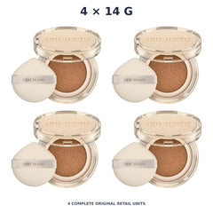 Srichand Skin Essential Fine Smooth Cushion SPF50+ PA++++ 14g. 130 Honey – 4 × 14 g — exact quantity shown on white background