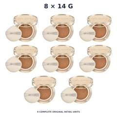 Srichand Skin Essential Fine Smooth Cushion SPF50+ PA++++ 14g. 130 Honey – 8 × 14 g — exact quantity shown on white background
