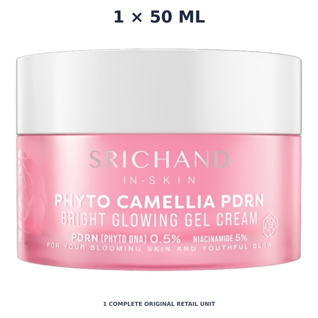 Srichand Phyto Camellia PDRN Bright Glowing Gel Cream 50ml – 1 × 50 ml — exact quantity shown on white background
