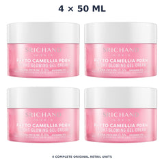 Srichand Phyto Camellia PDRN Bright Glowing Gel Cream 50ml – 4 × 50 ml — exact quantity shown on white background