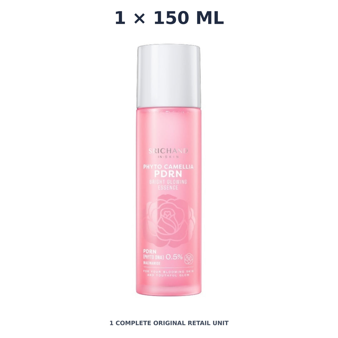 Srichand Phyto Camellia PDRN Bright Glowing Essence 150ml – 1 × 150 ml — exact quantity shown on white background