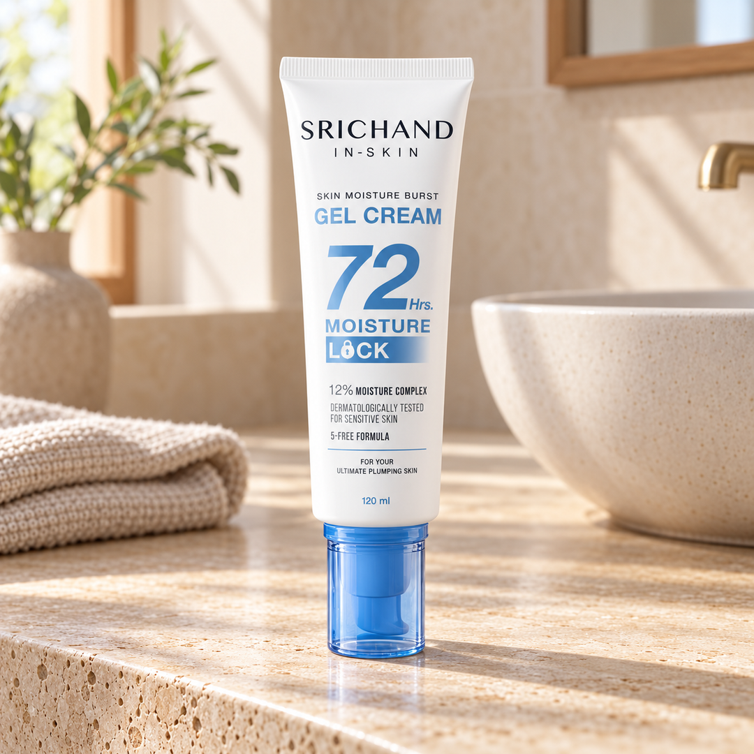 Srichand Skin Moisture Burst Gel Cream 120ml 120 ml — lifestyle view 1, serving or routine illustration