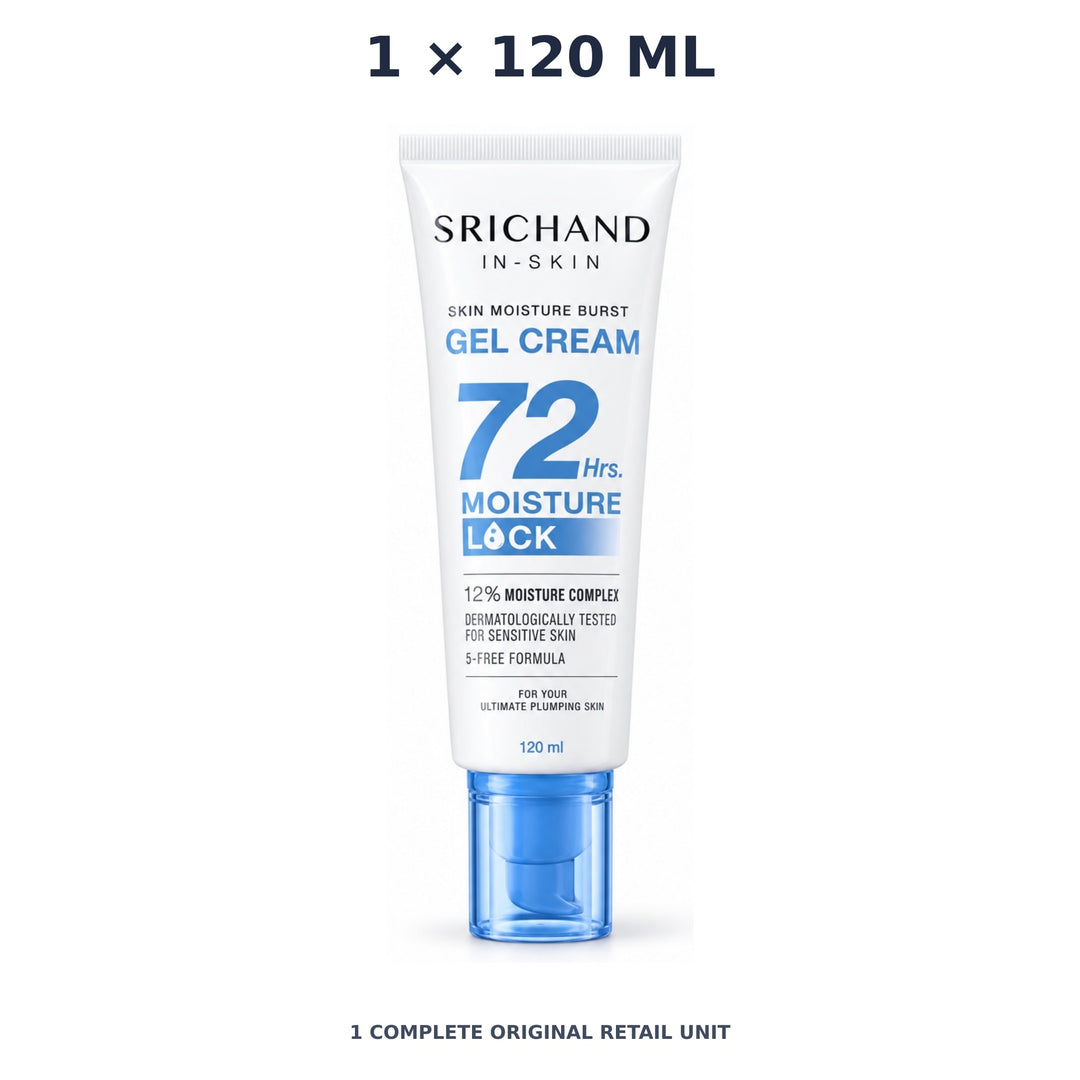 Srichand Skin Moisture Burst Gel Cream 120ml – 1 × 120 ml — exact quantity shown on white background