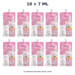Srichand Sunlution Tone Up Serum Sunscreen SPF50+ PA ++++ 7ml – 10 × 7 ml — exact quantity shown on white background