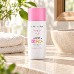 Srichand Sunlution Tone Up Serum Sunscreen SPF50+ PA ++++ 40ml 40 ml — lifestyle view 1, serving or routine illustration