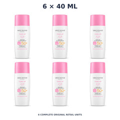 Srichand Sunlution Tone Up Serum Sunscreen SPF50+ PA ++++ 40ml – 6 × 40 ml — exact quantity shown on white background
