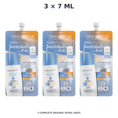 Srichand Sunlution Moisture Burst Watery Sunscreen SPF50+ PA++++ 7ml – 3 × 7 ml — exact quantity shown on white background