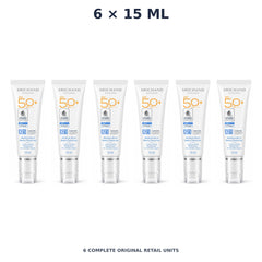 Srichand Sunlution Moisture Burst Watery Sunscreen SPF50+ PA++++ 15ml – 6 × 15 ml — exact quantity shown on white background
