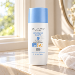 Srichand Sunlution Moisture Burst Watery Sunscreen SPF50+ PA++++ 40ml 40 ml — lifestyle view 2, serving or routine illustration