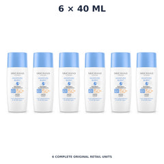 Srichand Sunlution Moisture Burst Watery Sunscreen SPF50+ PA++++ 40ml – 6 × 40 ml — exact quantity shown on white background