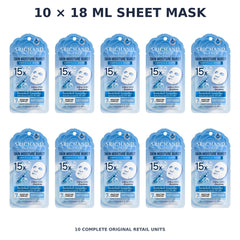 Srichand Skin Moisture Burst 15X Ampoule Mask 18ml – 10 × 18 ml sheet mask — exact quantity shown on white background