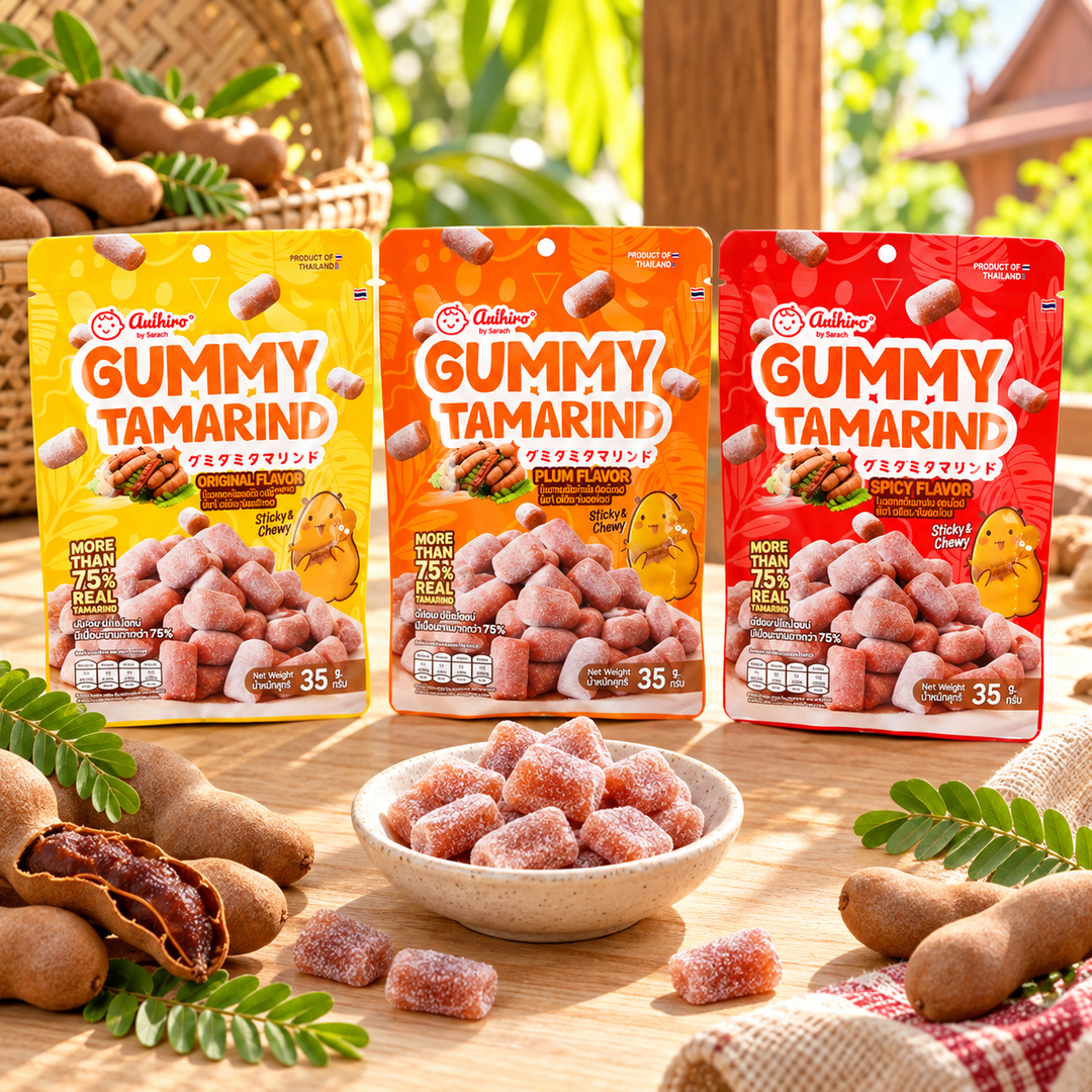 Sarach Gummy Tamarind three flavors lifestyle