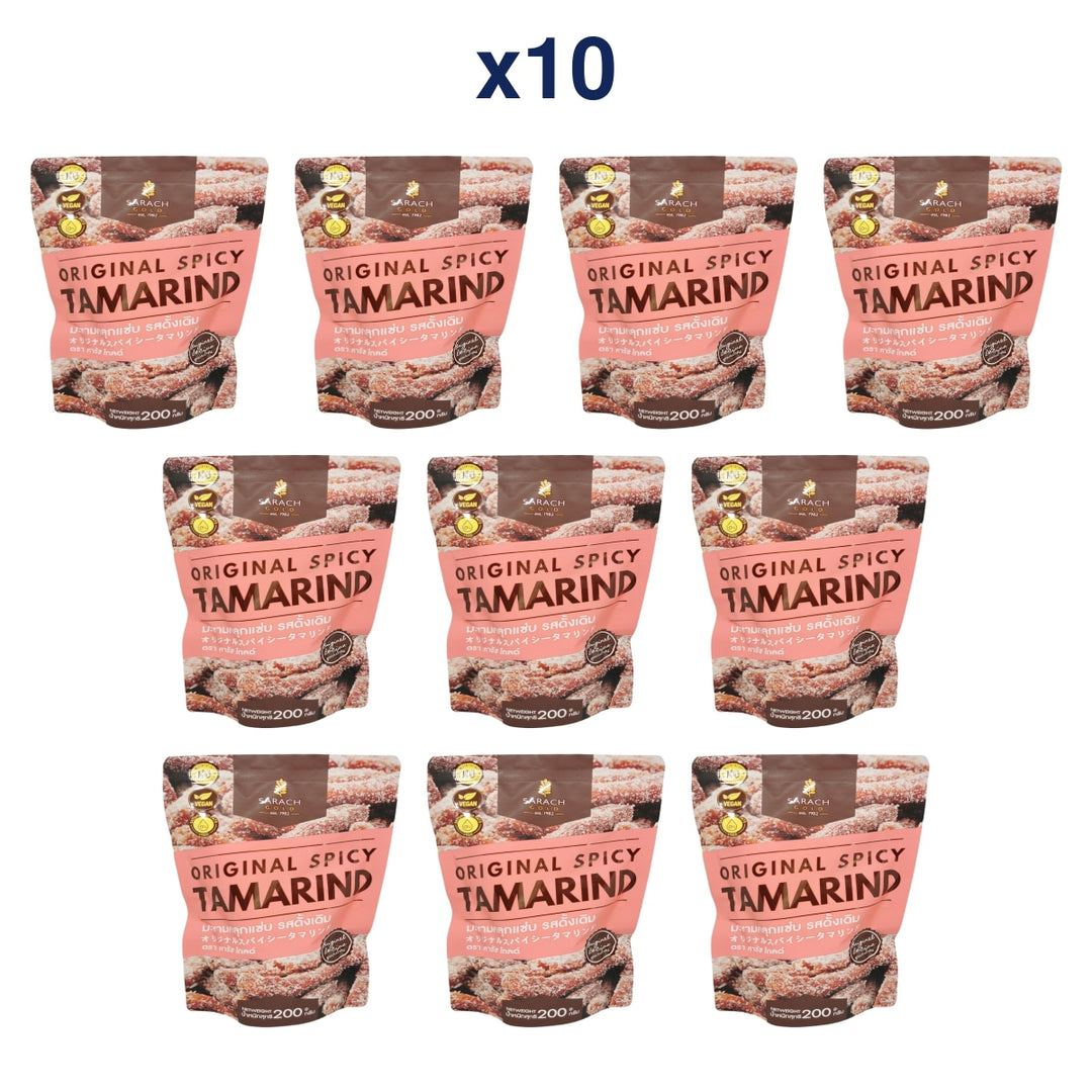 Sarach Gold Original Spicy Tamarind 200 g — Pack of 10 — exact sealed package quantity