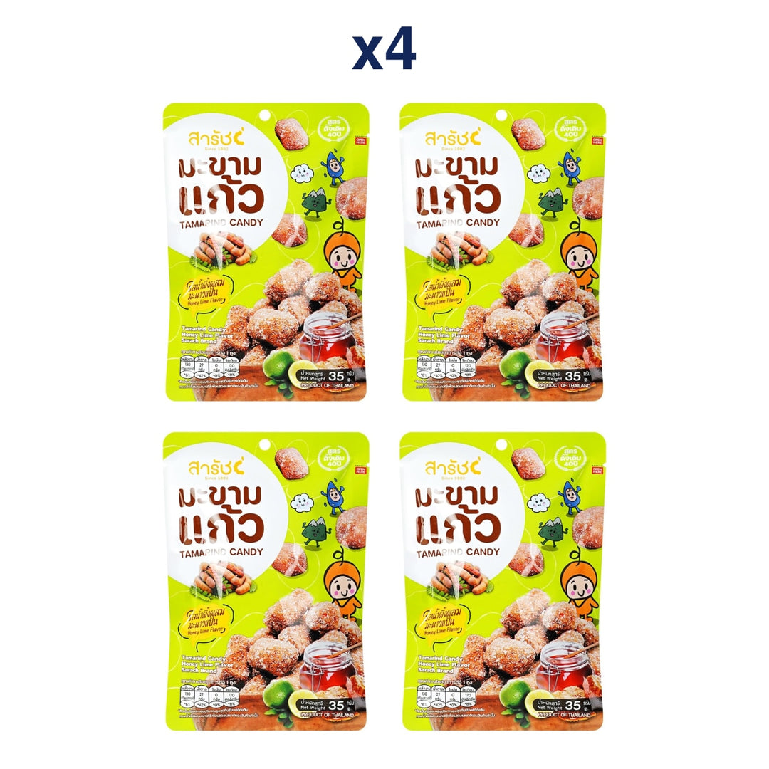 Sarach Honey & Lime Tamarind Candy 35 g — Pack of 4 — exact sealed package quantity