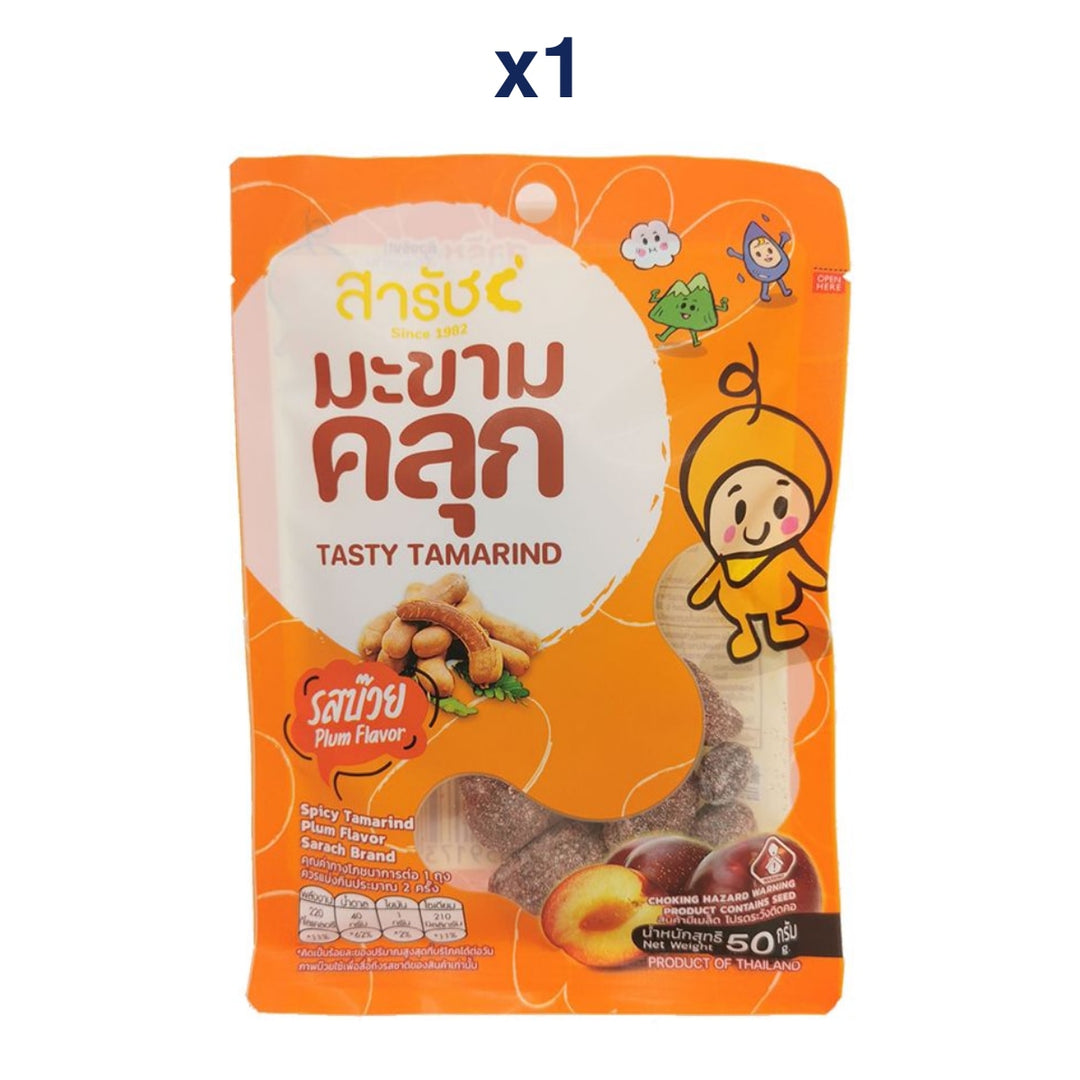 Sarach Tasty Tamarind – Plum 50 g — exact sealed package quantity