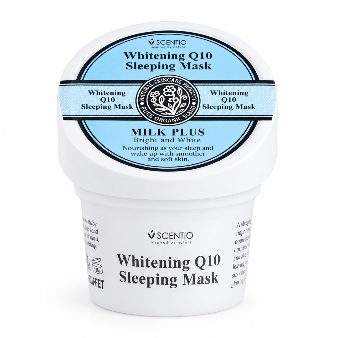 Scentio Milk Plus Brightening Q10 Sleeping Mask 45 g — on white background