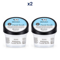 Scentio Milk Plus Whitening Q10 Facial Scrub 100 ml — Pack of 2 — 2 complete retail units