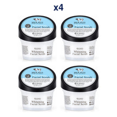 Scentio Milk Plus Whitening Q10 Facial Scrub 100 ml — Pack of 4 — 4 complete retail units