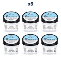 Scentio Milk Plus Whitening Q10 Facial Scrub 100 ml — Pack of 6 — 6 complete retail units