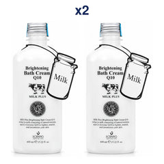 Scentio Milk Plus Bright & White Shower Cream 450 ml — Pack of 2 — 2 complete retail units