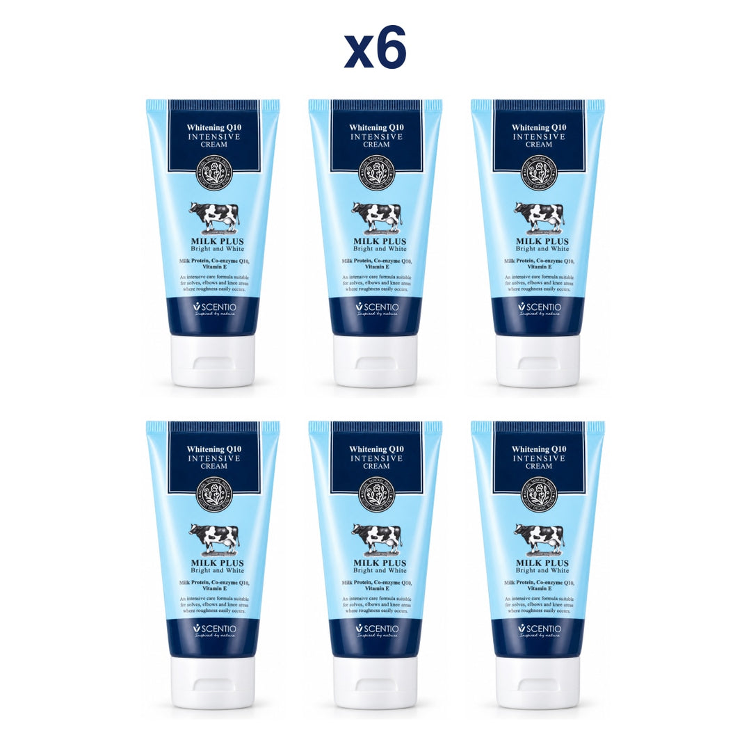 Scentio Milk Plus Whitening Q10 Intensive Cream 50 g — Pack of 6 — 6 complete retail units